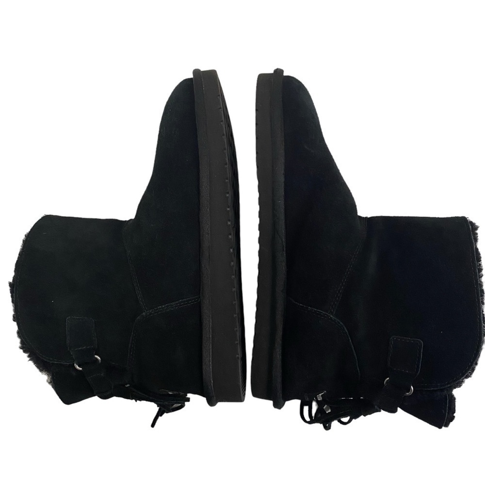 Koolaburra by UGG Women's Jaelyn Mini Black Suede Fur Boots Size 10 - Picture 3 of 16
